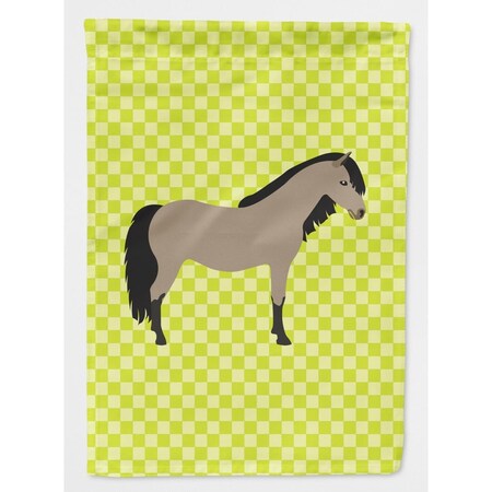 Carolines Treasures Welsh Pony Horse Green Flag Garden Size BB7736GF