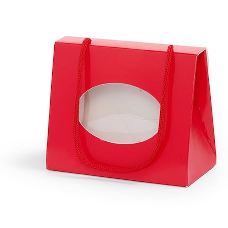 Nashville Wraps Red Window Purse Favor Box, 5 x 2.5 x 4, 6PK 31004