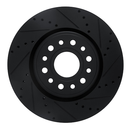 Dynamic Friction Co DFC Brake Rotor - Drilled and Slotted - Black 633-40120R