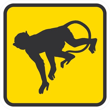 Lyle Monkey Crossing, 12x12, Engineer Grade, Yellow G-1998-EG_12x12