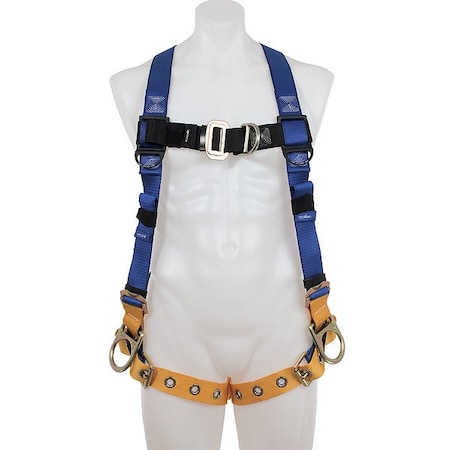 Werner LITEFIT Full Body Harness, S, 425 lb, Mating Chest/ Tongue Leg Straps, Back, Chest, Hips D-Ring H362001