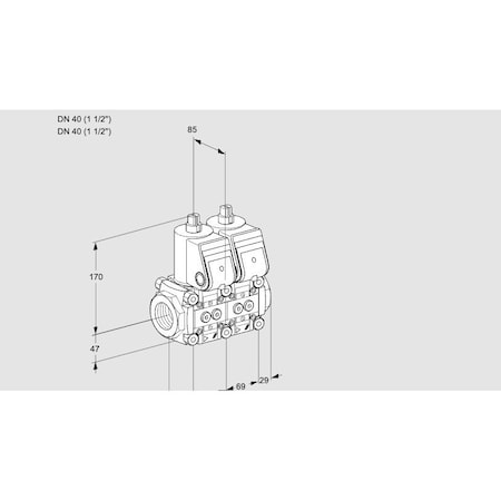 Honeywell Kromschroder VLV, SOLND, W PLIOT GAS VLV VAS, RP1, KROMSH KS88104551