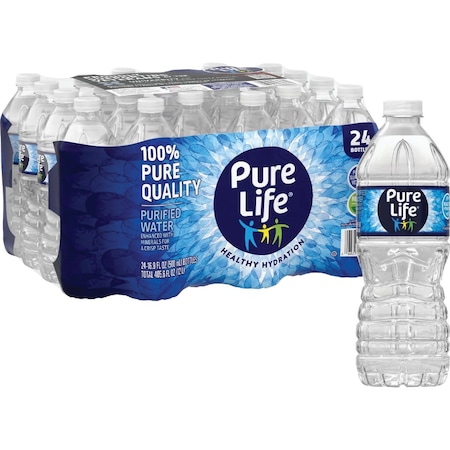 Pure Life 0.5 Liter Bottled Purified Water, 24PK 12410269