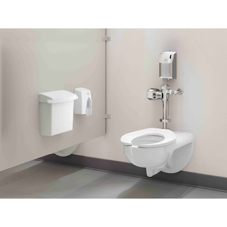 Rubbermaid Commercial SANITARY NAPKIN RECEPTACLE WITH RIGID LI SMFG614000WHT