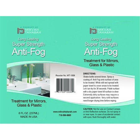 Mt Super Strength Anti-Fog Spray Bottle 1008-1