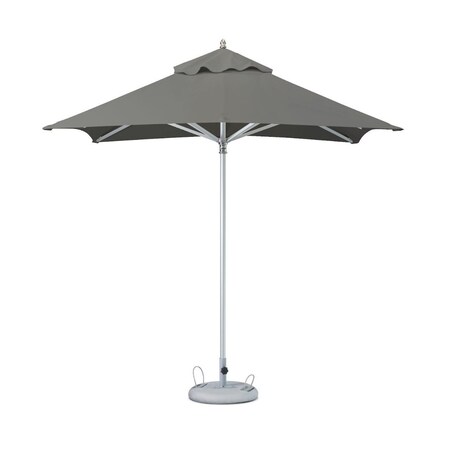 Homeroots 8ft Charcoal Polyester Square Market Patio Umbrella 491962