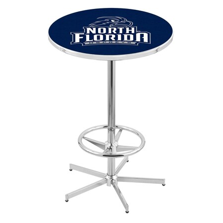 Holland Bar Stool Co 42" Chrome North Florida Pub Table, 36" dia. Top L216C4236NorFla
