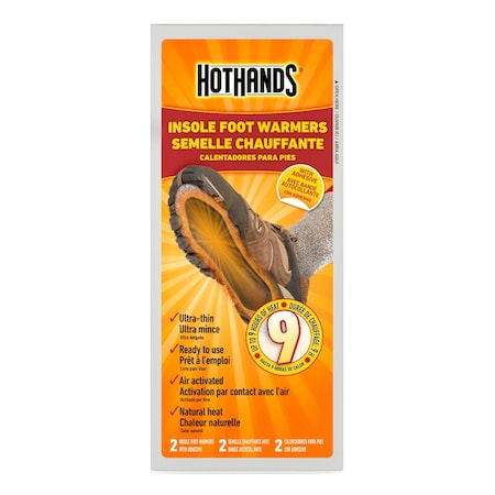 Hothands Foot Warmer, 7-3/4 in. x 2-3/4 in., PR HFINSPDQ