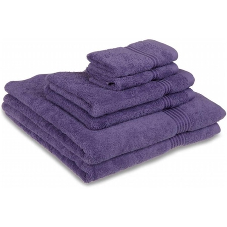 Superior Egyptian Cotton 6-Piece Towel Set  Royal Purple NS 6 PC SET RP