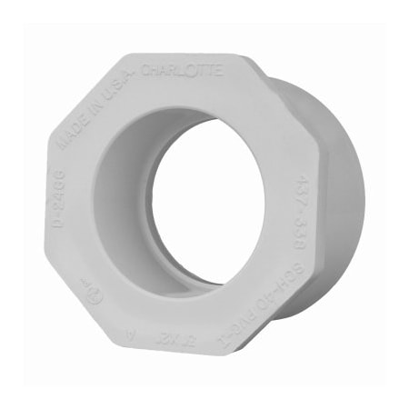 Charlotte Pipe And Foundry 3x2 WHT Reducer Bushing PVC 02107  3600HA