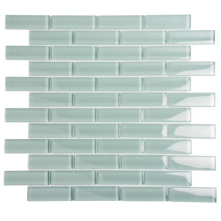 Apollo Tile Blizzard Blue 11.9 in x 11.9 in Glass Glossy Floor and Wall Mosaic Tile 4.92 sqft/case, 5PK APLBR88047A