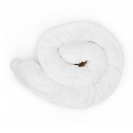 Stardust Spill Products Sorbent Sock, 20 13/16 gal, 3 in x 48 in, Oil, White, 40 PK 40ECWS4