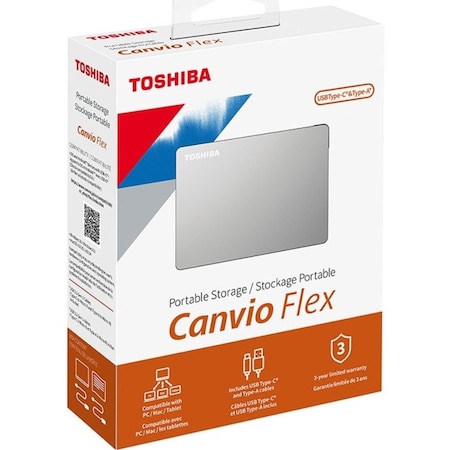 Toshiba CANVIO FLEX 4TB SILVER HDTX140XSCCA