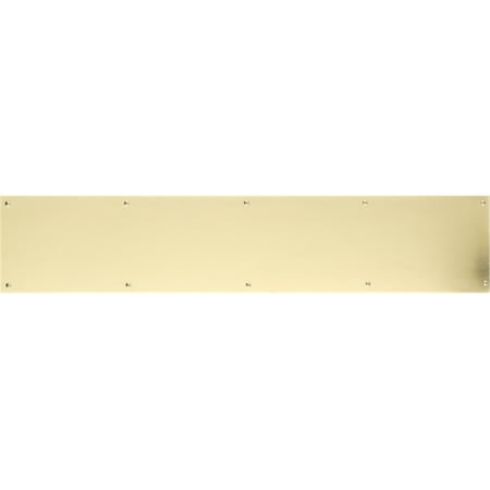 Brass Accents 6 in. x 34 in. Kick Plate Lifetime Polished Brass Adhesive Mount A09-P0634-PVDADH