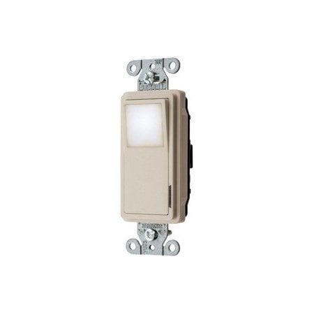 Hubbell 20A 120-277V Decorator Single-Pole Switch, Light Almond DS120NLLA