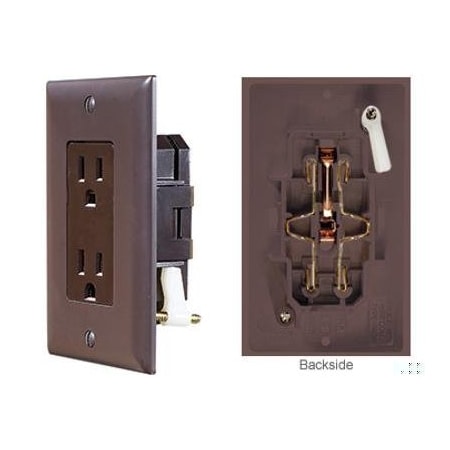 Rv Designer INSELF CONTAINEDIN BROWN DUAL OUTLET W/COVER-PLATE S815