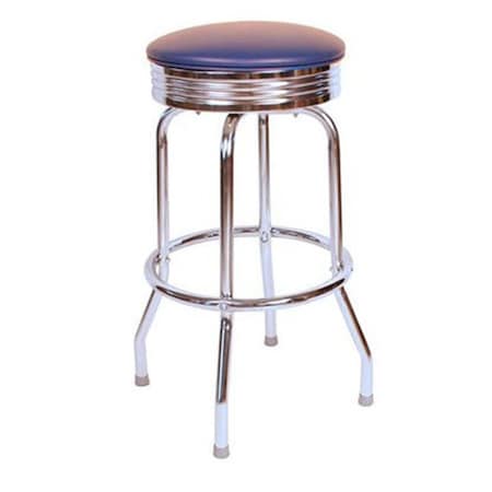 Bookazine 19715- 24 in. Floridian Swivel Counter Stool, Blue - Chrome TI473146