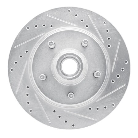 Dynamic Friction Co DFC Brake Rotor - Drilled and Slotted - Silver 631-54169R