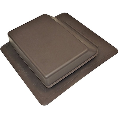Duraflo Roof Vent, 17.256 in OAW, 61 sq-in Net Free Ventilating Area, Polypropylene, Brown 6065BR