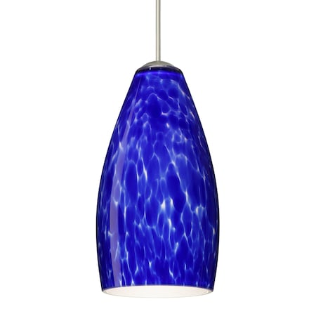 Besa Lighting Karli Cord Pendant, Blue Cloud, Satin Nickel Finish, 1x5W LED 1XT-719886-LED-SN
