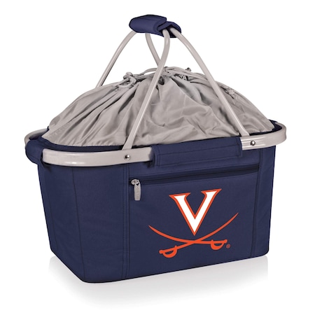 Picnic Time Family Of Brands NCAA Virginia Cavaliers Metro Shopping Basket - Insulated Picnic Basket 645-00-138-594-0