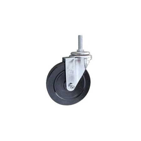 Service Caster 5 Inch Soft Rubber Wheel Swivel 12mm Threaded Stem Caster SCC-TS20S514-SRS-M1215