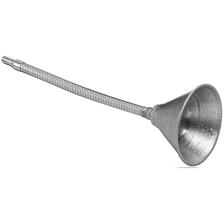 Performance Tool 6 in. Zinc Plated Funnel, 12 in. Flex Spout W219