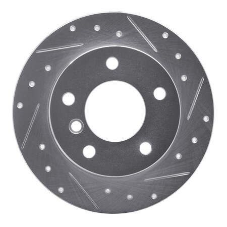 Dynamic Friction Co DFC Brake Rotor - Drilled and Slotted - Silver 631-31045R