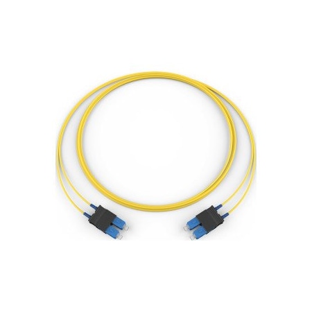 Corning Fiber Optic Jumper, 2 F, SC Duplex to SC Duplex, Zipcord Cable, Riser, 2.0 727202G5120001M