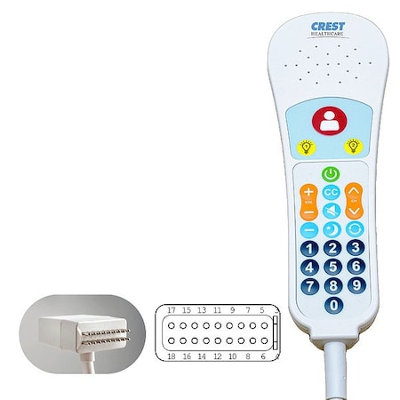 Crest Healthcare Pillow Speaker, 8 ft Cable L ET1801EXAEA627ZJ1