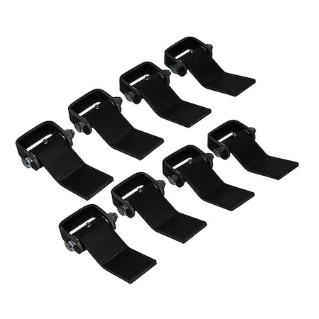 Mytee Products Black Strap Style Long Leaf Steel Weld On Dump Trailer Door Hinge, 8PK DTR-HINGE-718x8