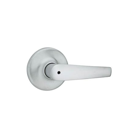Kwikset Delta Lever Privacy Door Lock with New Chassis and 6AL Latch and RCS Strike Satin Chrome Finish 300DL-26D