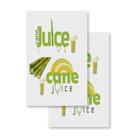 Signmission Sugar Cane Juice, Vinyl Decals Only 24 Inch x 36 Inch, Vinyl Decal, 2PK DSB-2436-2PACK-Sugar Cane Juice