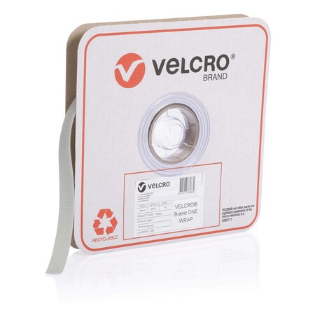 Velcro Brand Hook and Loop Tie 34, Grey 25 YdRoll, ROHS 357090