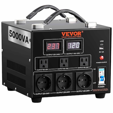 Vevor 3000W Voltage Converter Transformer Step Up/Down 220V-110V /110V-220V CE SV-3000VA