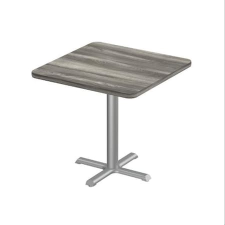 Correll Square Cafe Table, 30 in W, 30 in L, 29 in H, Particleboard Top, New England Driftwood SXT30S-52-98-52