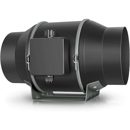 Edendirect 6 in. 370 CFM Duct Inline Ventilation Fan in Black with Speed Controller - Exhaust Blower IR-W1134P207753