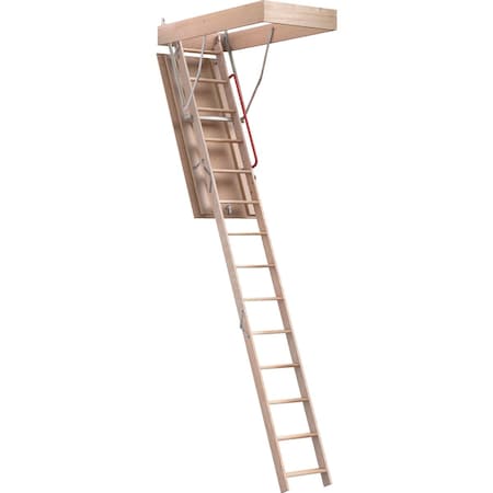 Fakro LWF-R 8 ' to 10 ' 4'' 25''x54'' Fire-Retardant Wood Attic Stairs 350 Lb. Load AS003-00025C