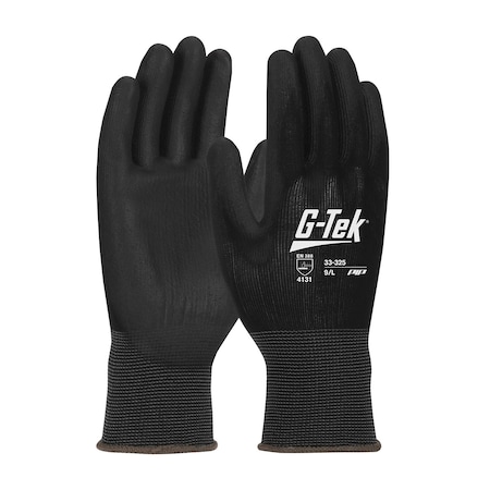 Pip 33-325 HEAVY WEIGHT GLOVES, SEAMLESS STYLE, L, POLYURETHANE PALM, NYLON, BLACK 33-325/L