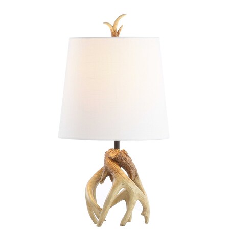 Jonathan Y Vermont 19" Antler Resin LED Table Lamp, Natural JYL4034A