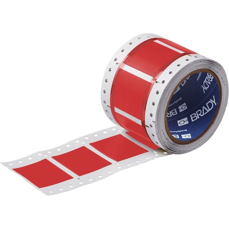 Brady PermaSleeve HX Heat Shrink Double Sided Wire Marking Sleeves, Red, 1 in. Dia x 2 in. W 2HX-1000-2-RD