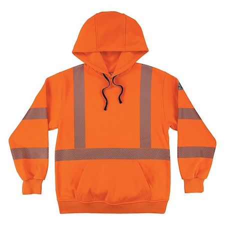 Ergodyne Hi-Vis Sweatshirt, 3XL, Orange 23127
