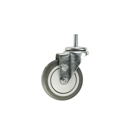 Service Caster 4 Inch Thermoplastic Rubber Wheel Swivel 10mm Threaded Stem Caster SCC SCC-TS20S414-TPRB-M1015