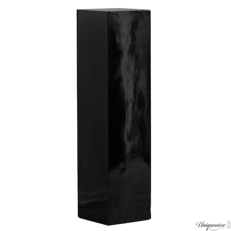 Uniquewise 47-Inch Black Fiberglass Pedestal Backdrop Stand - Stylish Flower or Cake Holder for QI003858BK-47
