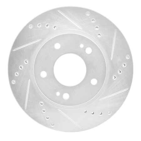 Dynamic Friction Co DFC Brake Rotor - Drilled and Slotted - Silver 631-72034R