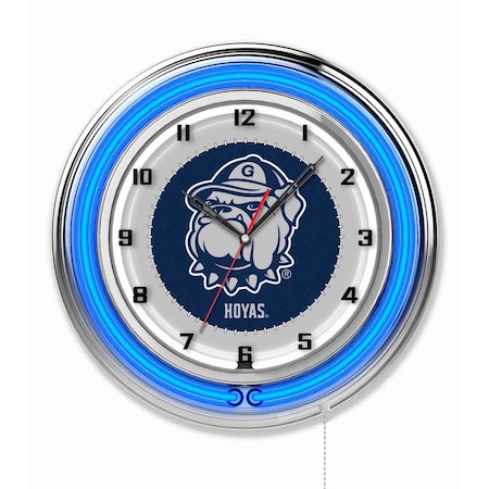 Holland Bar Stool Co Georgetown University Double Neon 19" Clock Clk19Grgtwn