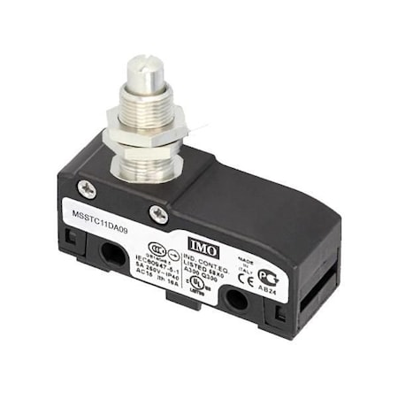 Imo Automation Microswitch, Faston Terminals Piston Plunger M10 Long Neck MSRFC11DA09