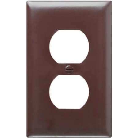 Legrand TradeMaster TP Wallplate, 4.6875 in L, 2.937 in W, Standard, 1 -Gang, Nylon, Brown TP8CC25
