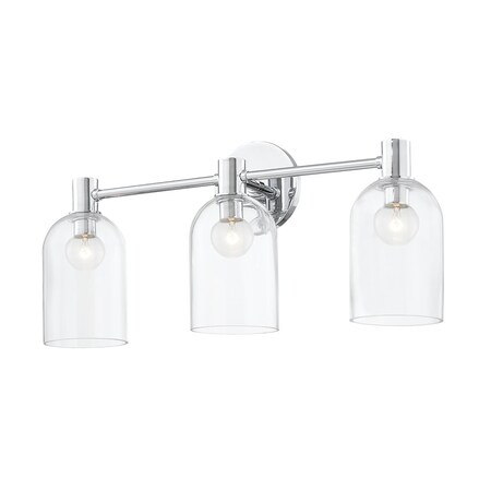 Mitzi Paisley 3 Light Bath And Vanity 13.75 In. Polished Chrome H678303-PC