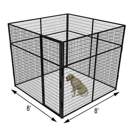 K9 Kennel Store 8ft X 8ft Basic 7ft Tall Wire Kennel Powder Coated B7T8X8FK
